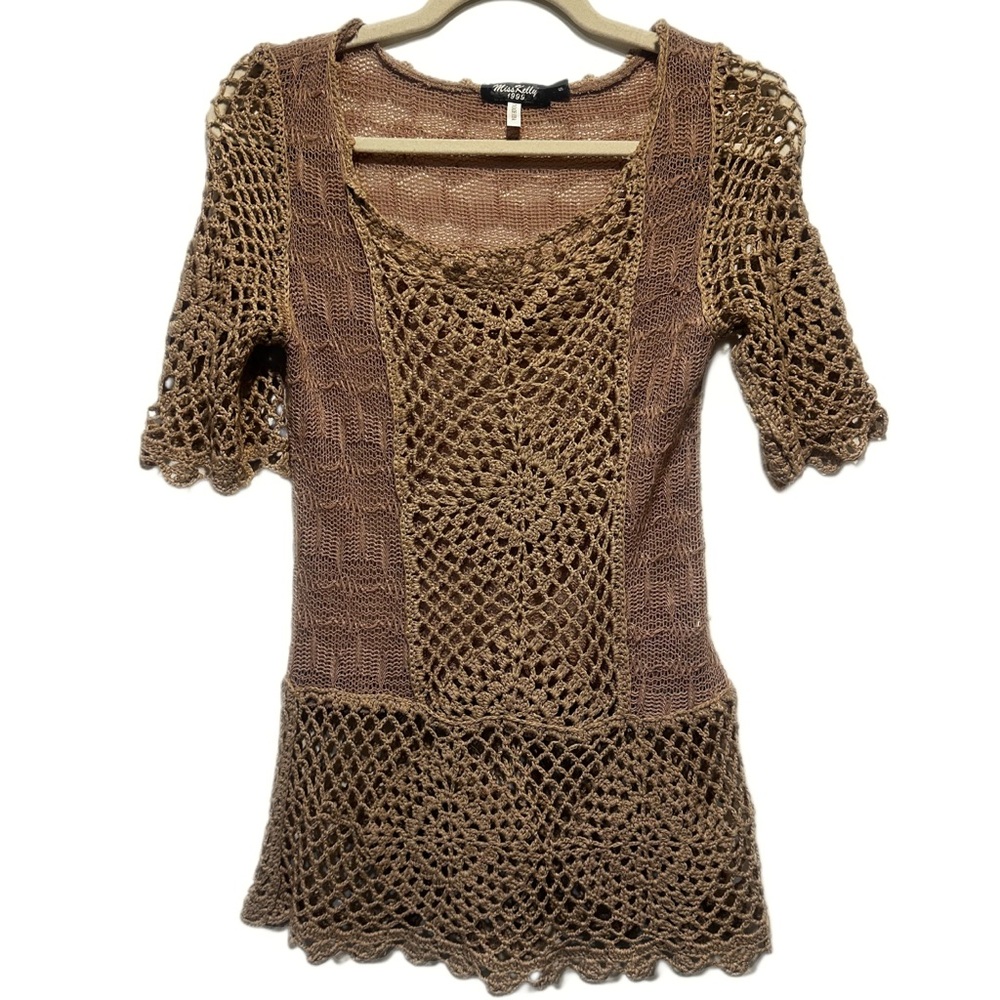 Miss Kelly‎ 1999 crochet and knit top size s